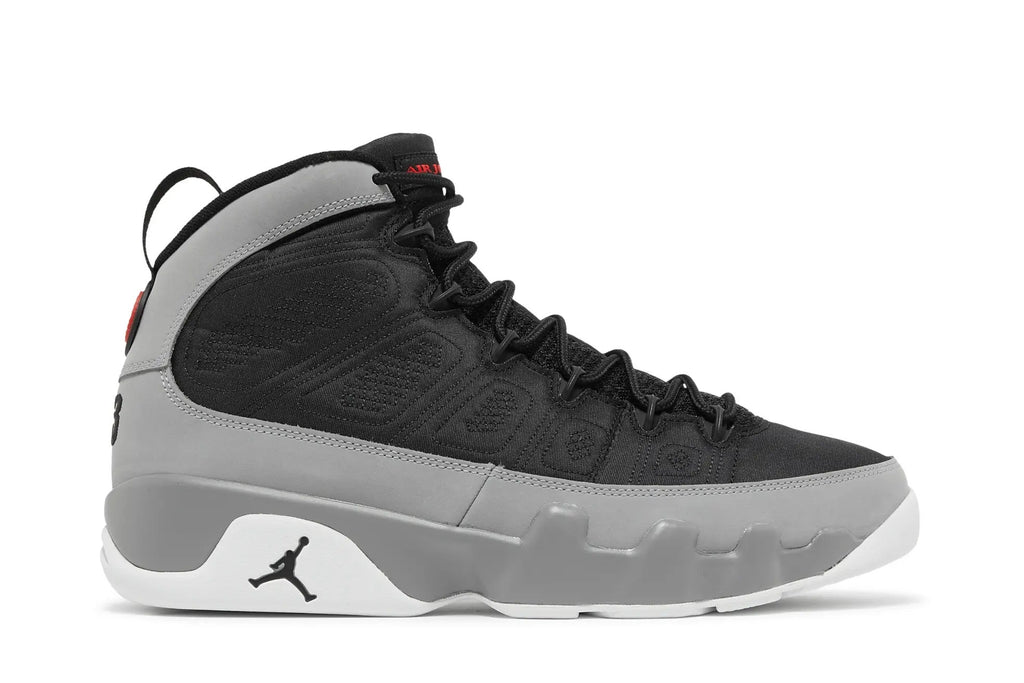 Air Jordan 9 Retro Particle Grey - Classic Basketball Style with Red Accents