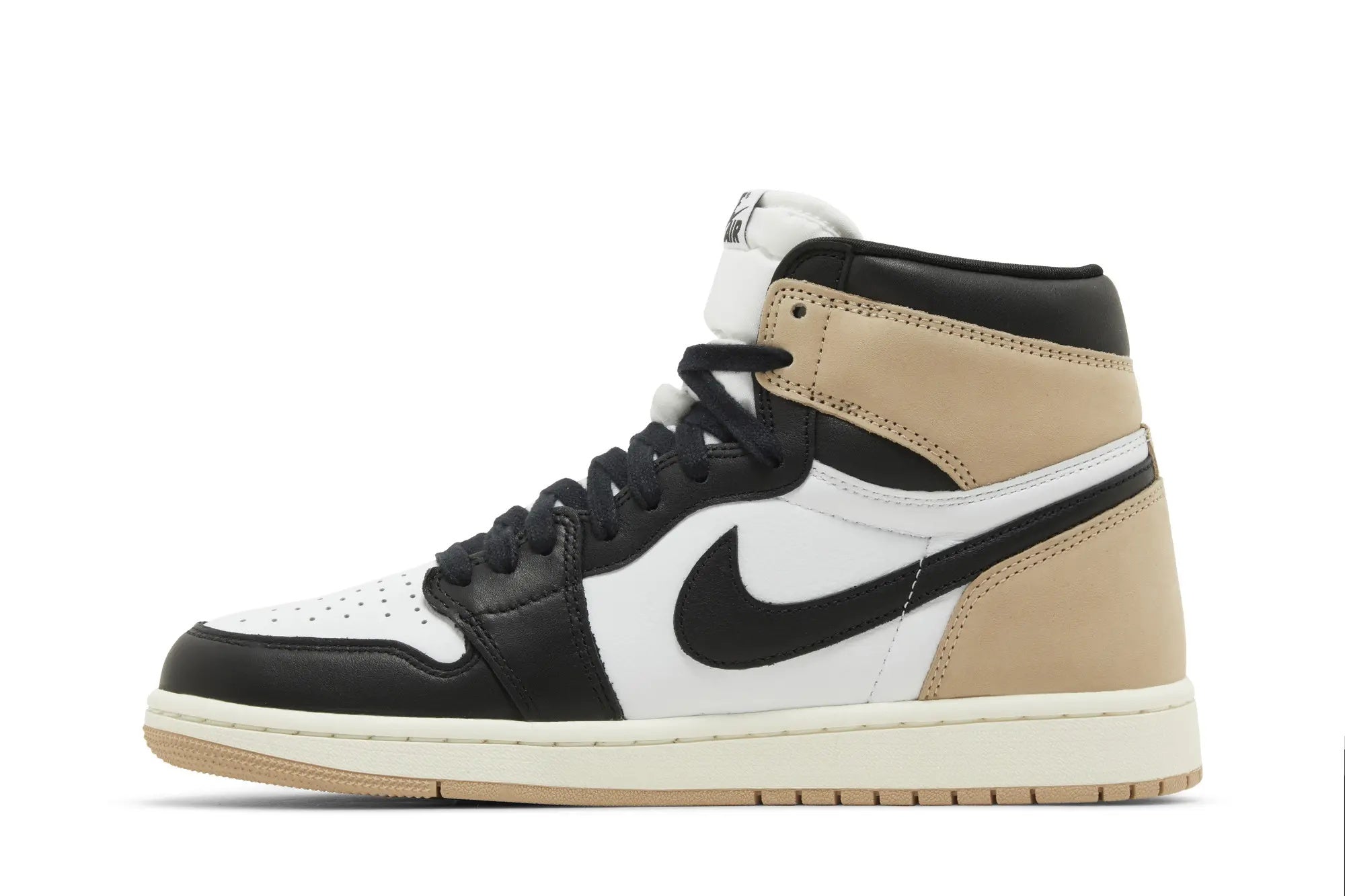 Women's Air Jordan 1 Retro High OG 'Latte' - Classic Black & Tan Leather Sneaker