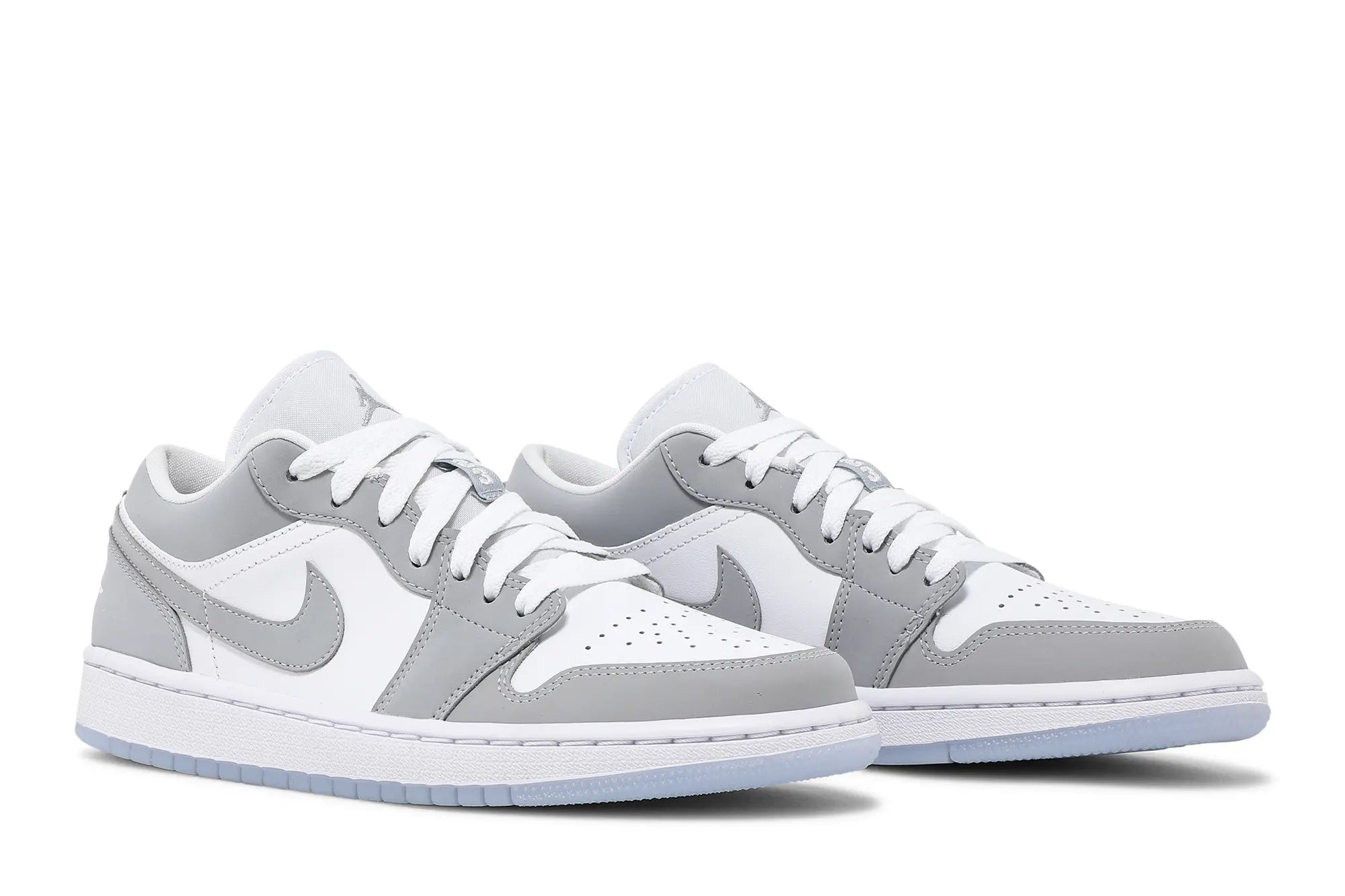 Women's Air Jordan 1 Low White Wolf Grey - Classic Retro Basketball Style