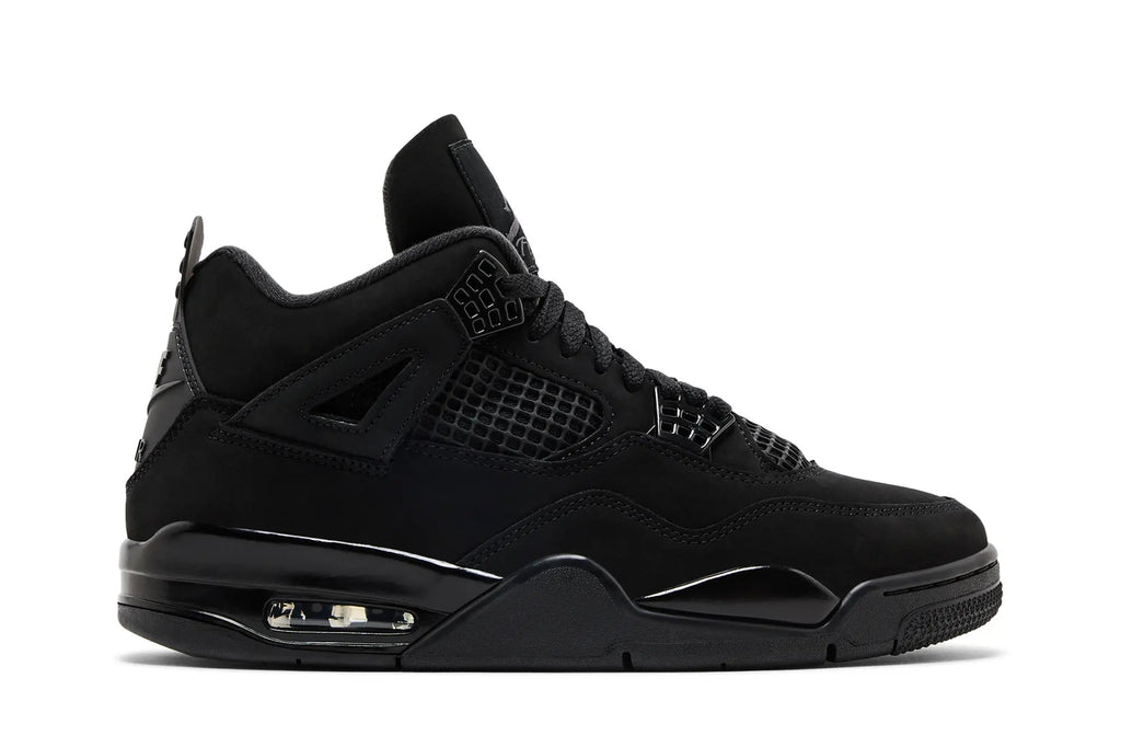 Jordan 4 Retro 'Black Cat' 2025 - Classic Black Nubuck with Nike Air Heel