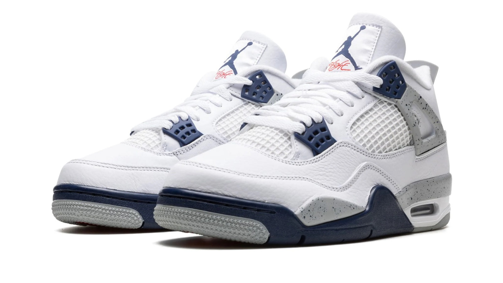 Air Jordan 4 Retro "Midnight Navy" - Classic White Cement Inspired Design
