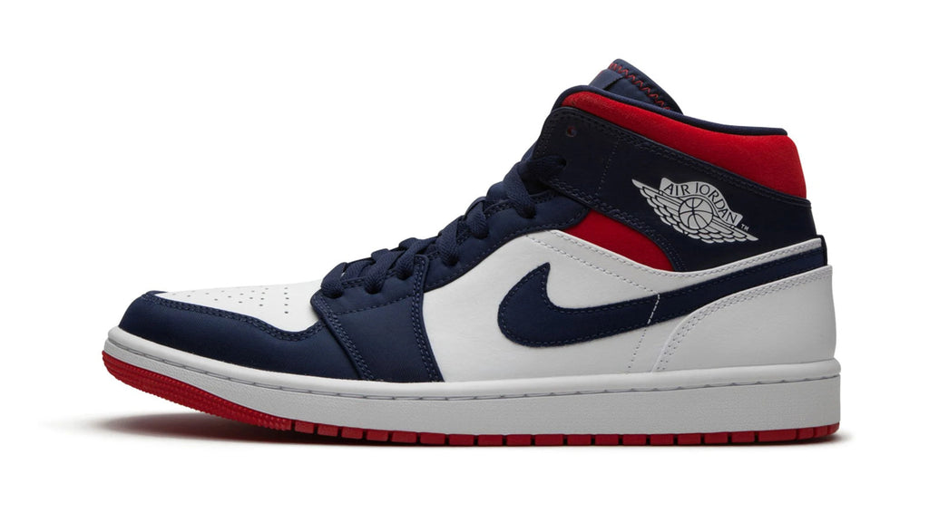 Air Jordan 1 Mid SE Olympic USA - Red, White & Blue Patriotic Sneaker