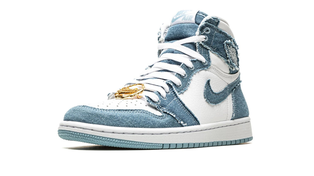 Women's Air Jordan 1 High OG Denim - Vintage Basketball Style with Frayed Denim Overlays