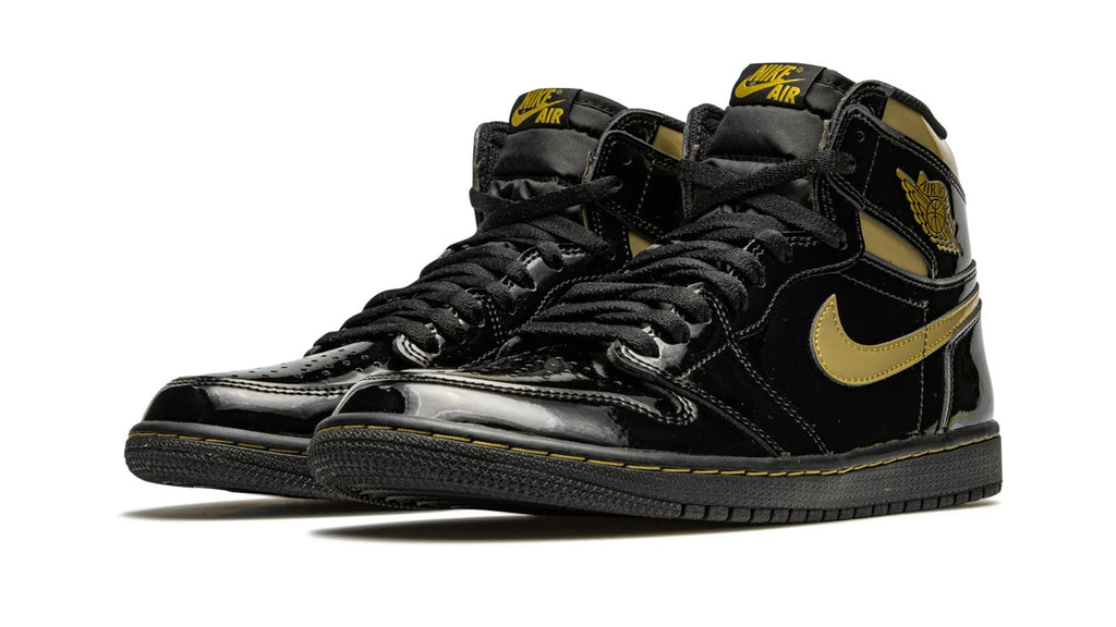 Air Jordan 1 Retro High OG Black Metallic Gold - Premium Patent Leather