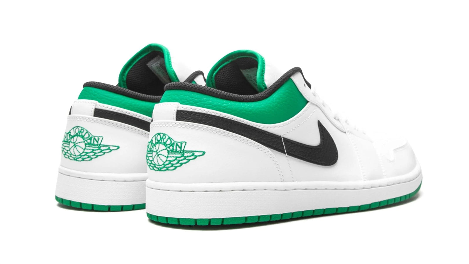Air Jordan 1 Low White Lucky Green - Classic Celtics-Inspired Colorway
