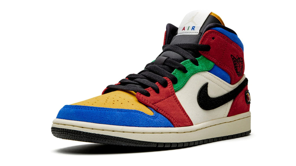 Air Jordan 1 Mid Blue The Great Fearless - Rare Suede & Corduroy Collaboration