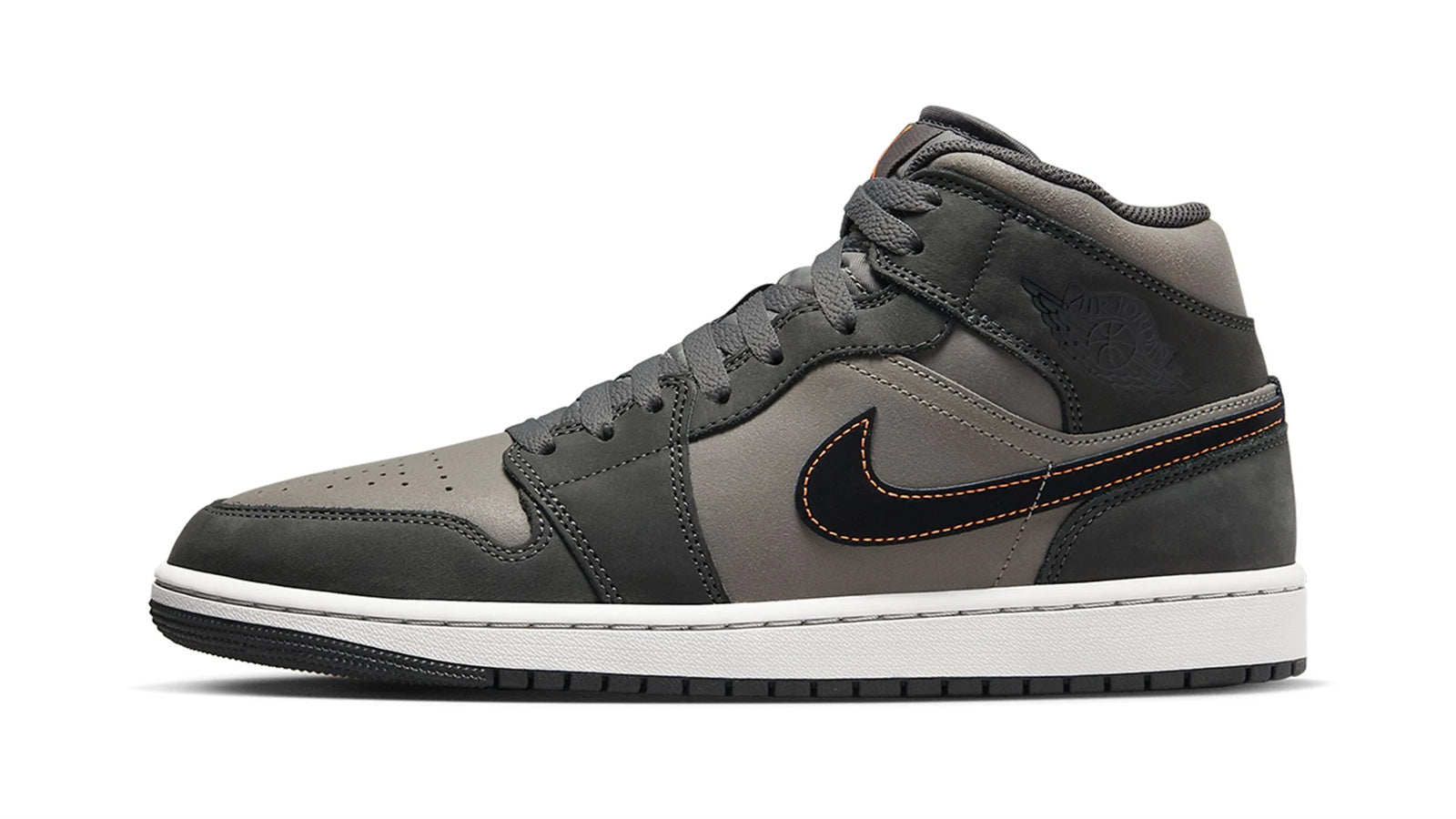 Air Jordan 1 Mid SE Night Stadium - Halloween-Inspired Black Grey Orange Sneaker