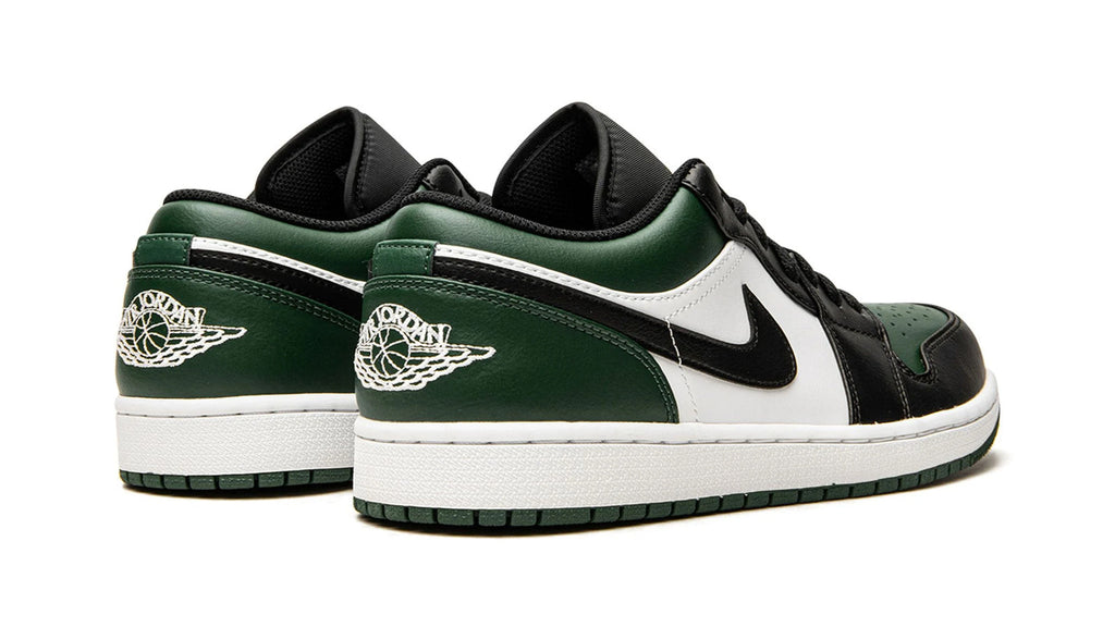 Air Jordan 1 Low Green Toe - Classic Color Block Basketball Sneaker