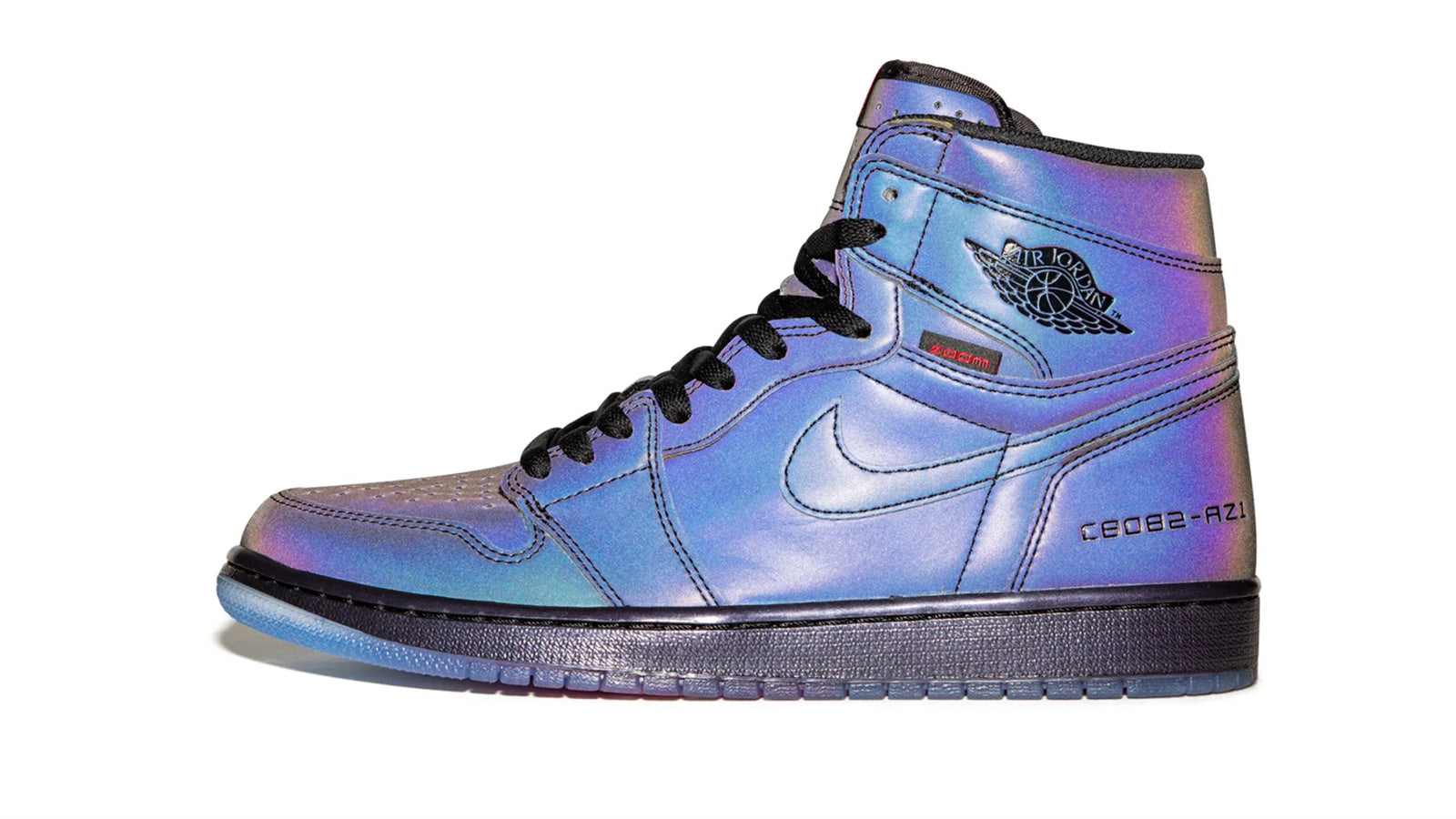 Air Jordan 1 High Zoom Fearless - Reflective Iridescent High-Top with Full-Length Zoom Air