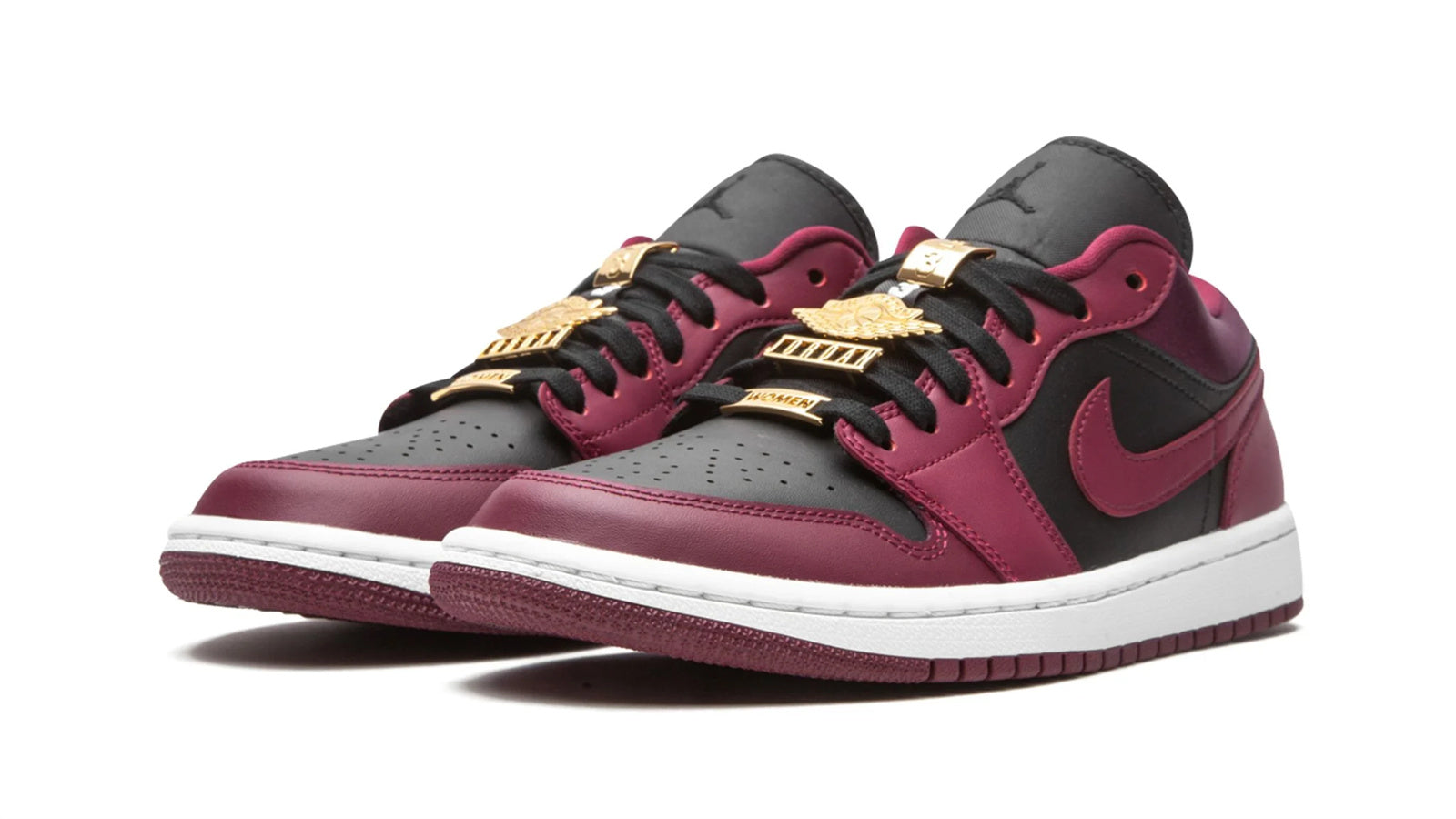 Women's Air Jordan 1 Low SE Beetroot - Luxe Low-Cut Sneaker with Gold Charm Laces