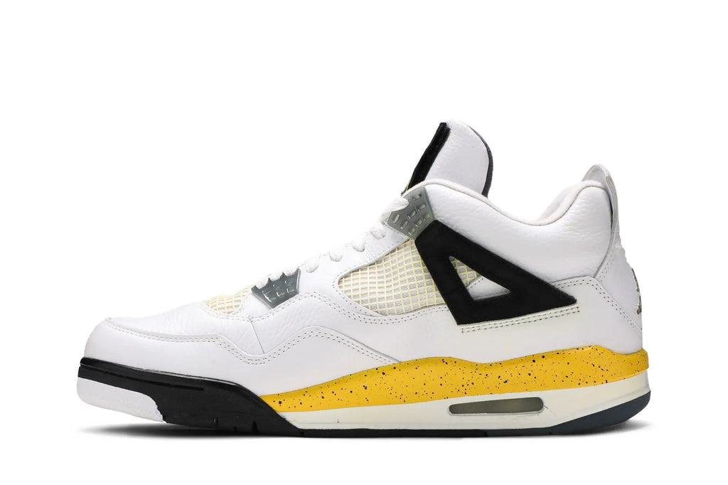Jordan 4 Retro LS 'Tour Yellow' - Classic White Leather Lifestyle Sneaker