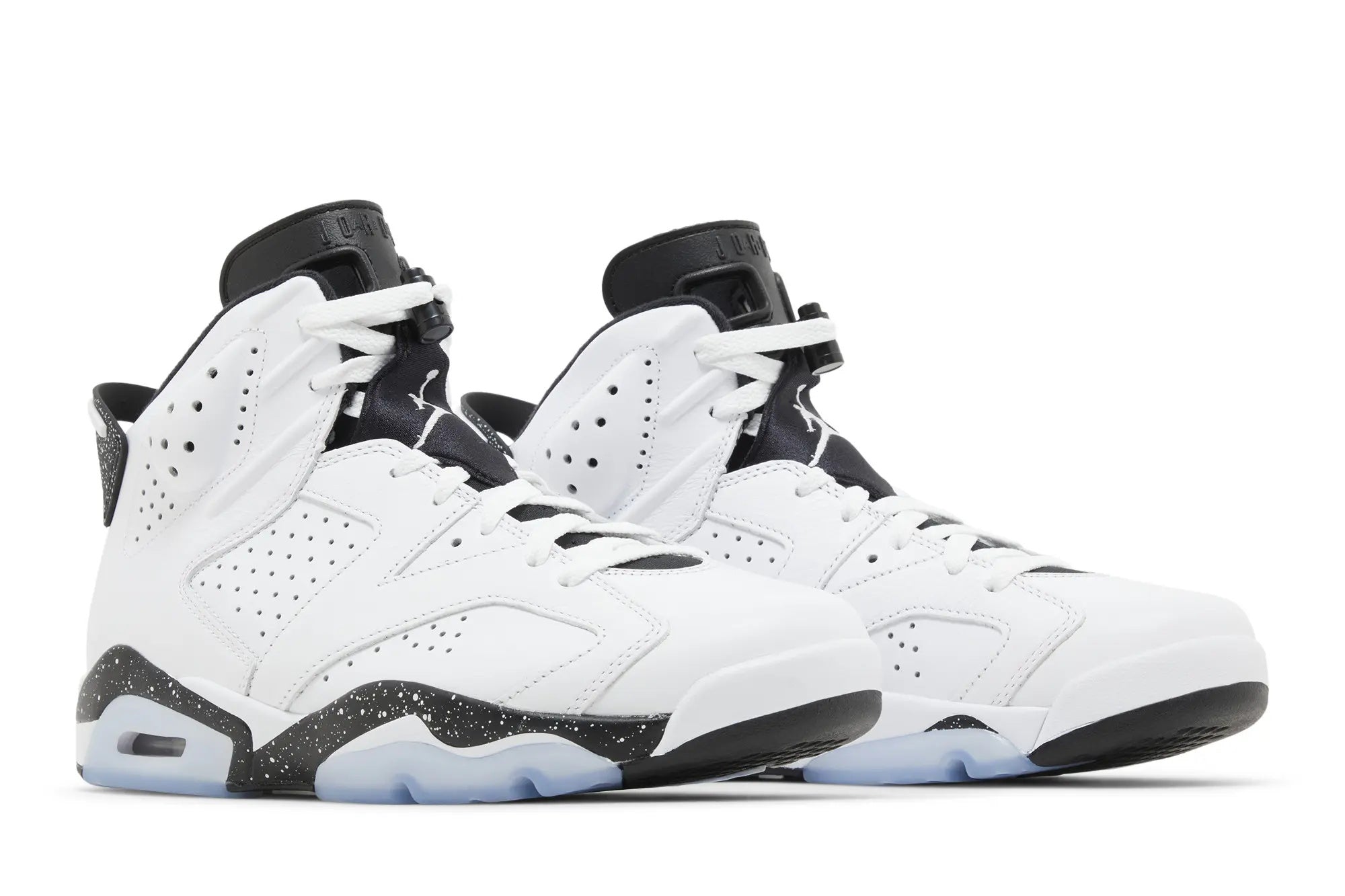Jordan 6 Retro 'Reverse Oreo' White Black Leather Sneakers