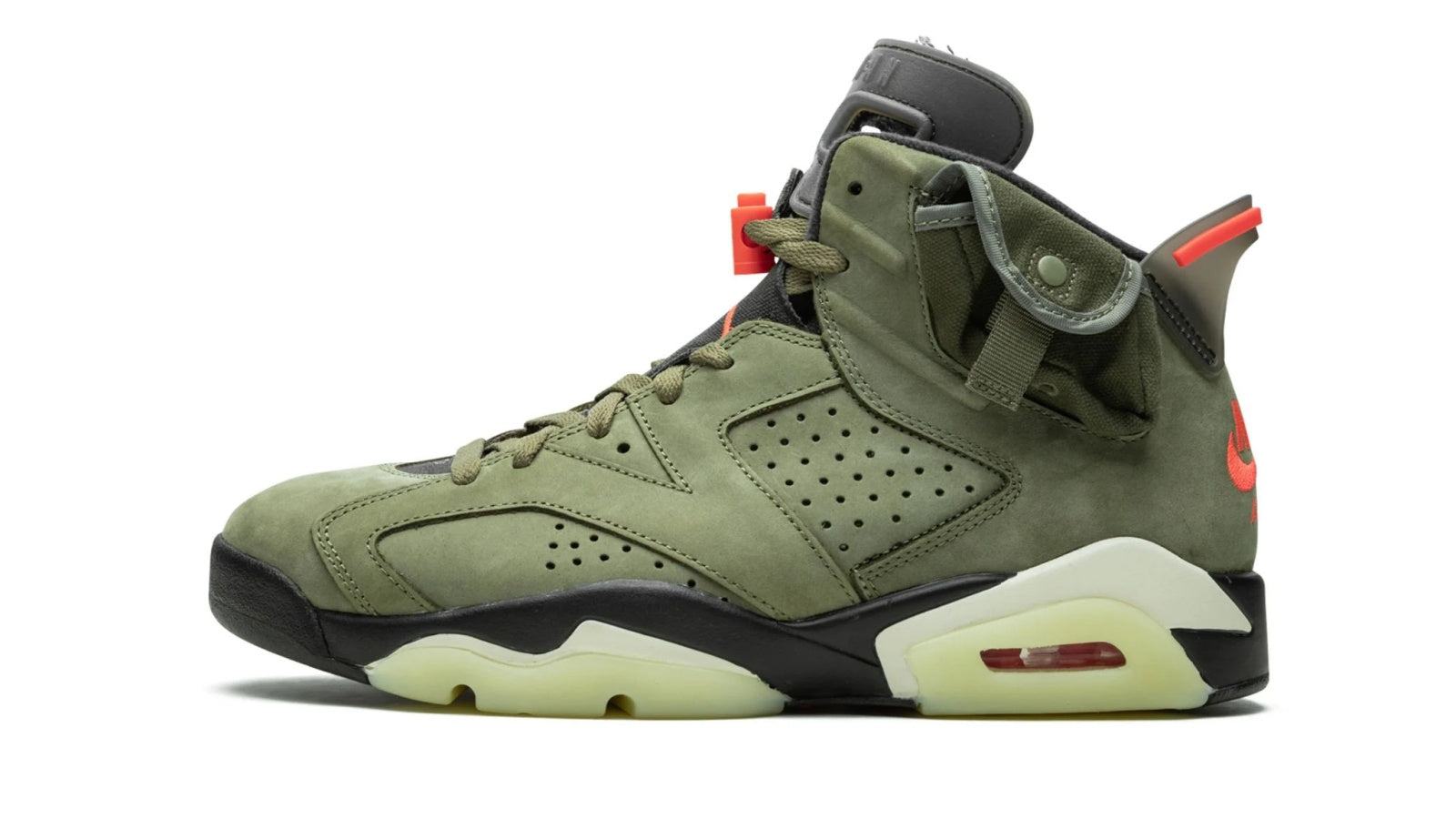 Travis Scott x Air Jordan 6 Retro Cactus Jack - Olive Nubuck Collaboration