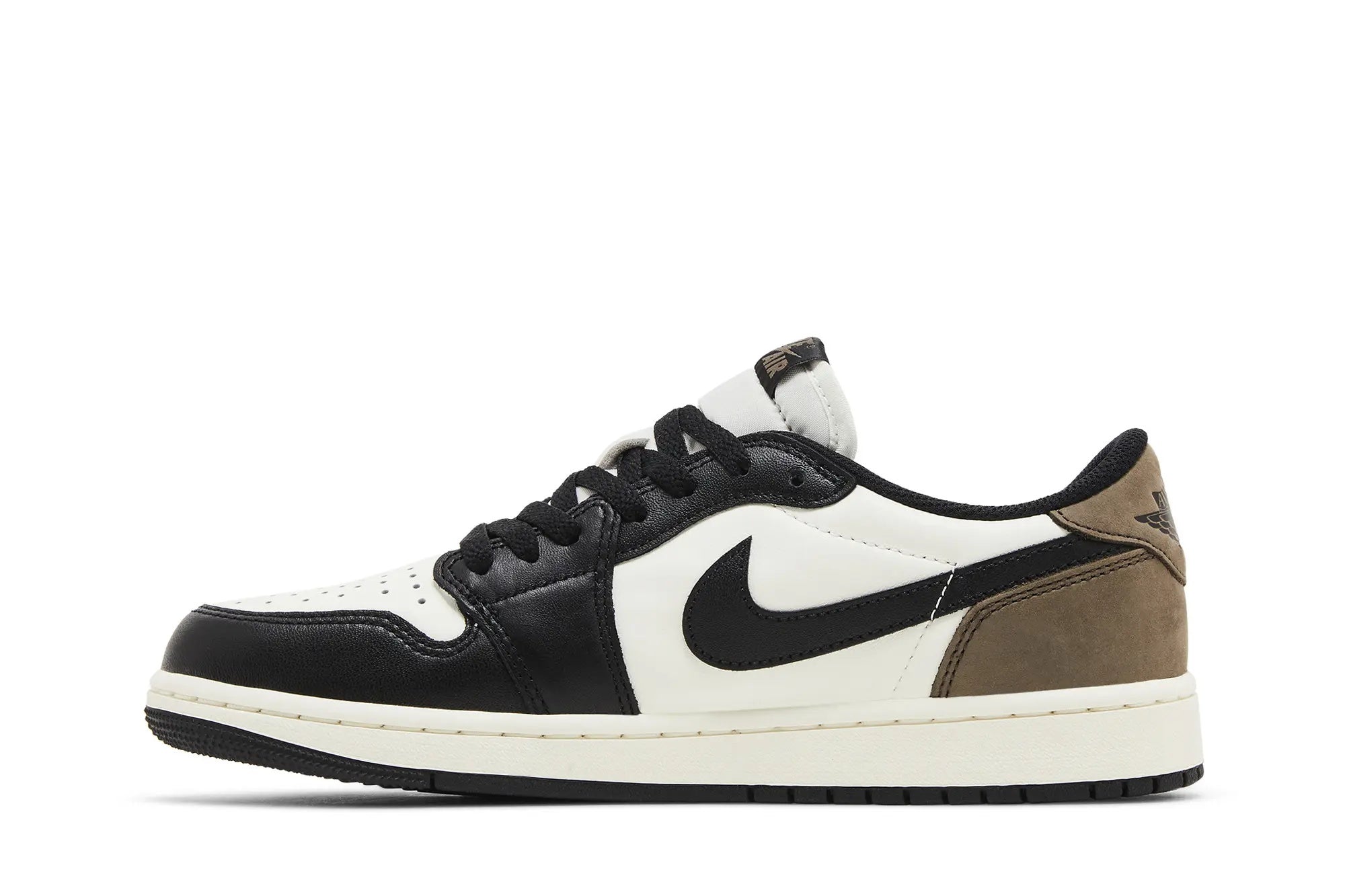 Air Jordan 1 Retro Low OG 'Mocha' - White Leather with Brown Nubuck