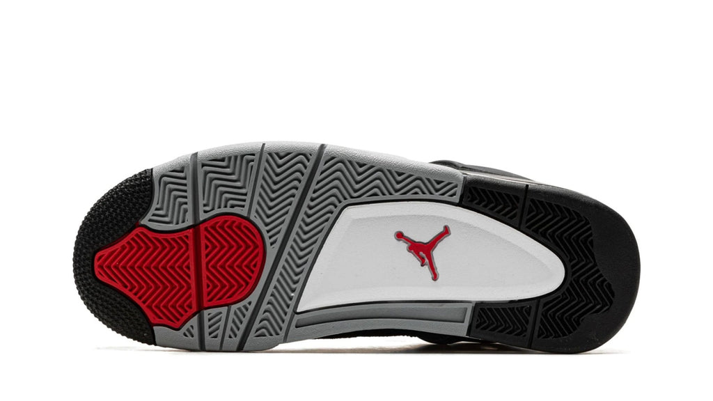 Air Jordan 4 "Black Canvas" - Classic Retro Basketball Shoe with Iconic Grey Accents