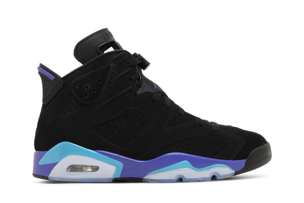 Air Jordan 6 Retro 'Aqua' - Black Nubuck Championship Sneaker