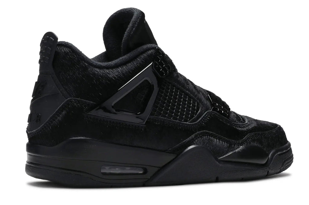 Olivia Kim x Women's Jordan 4 Retro 'No Cover' Black Calf Hair Sneaker