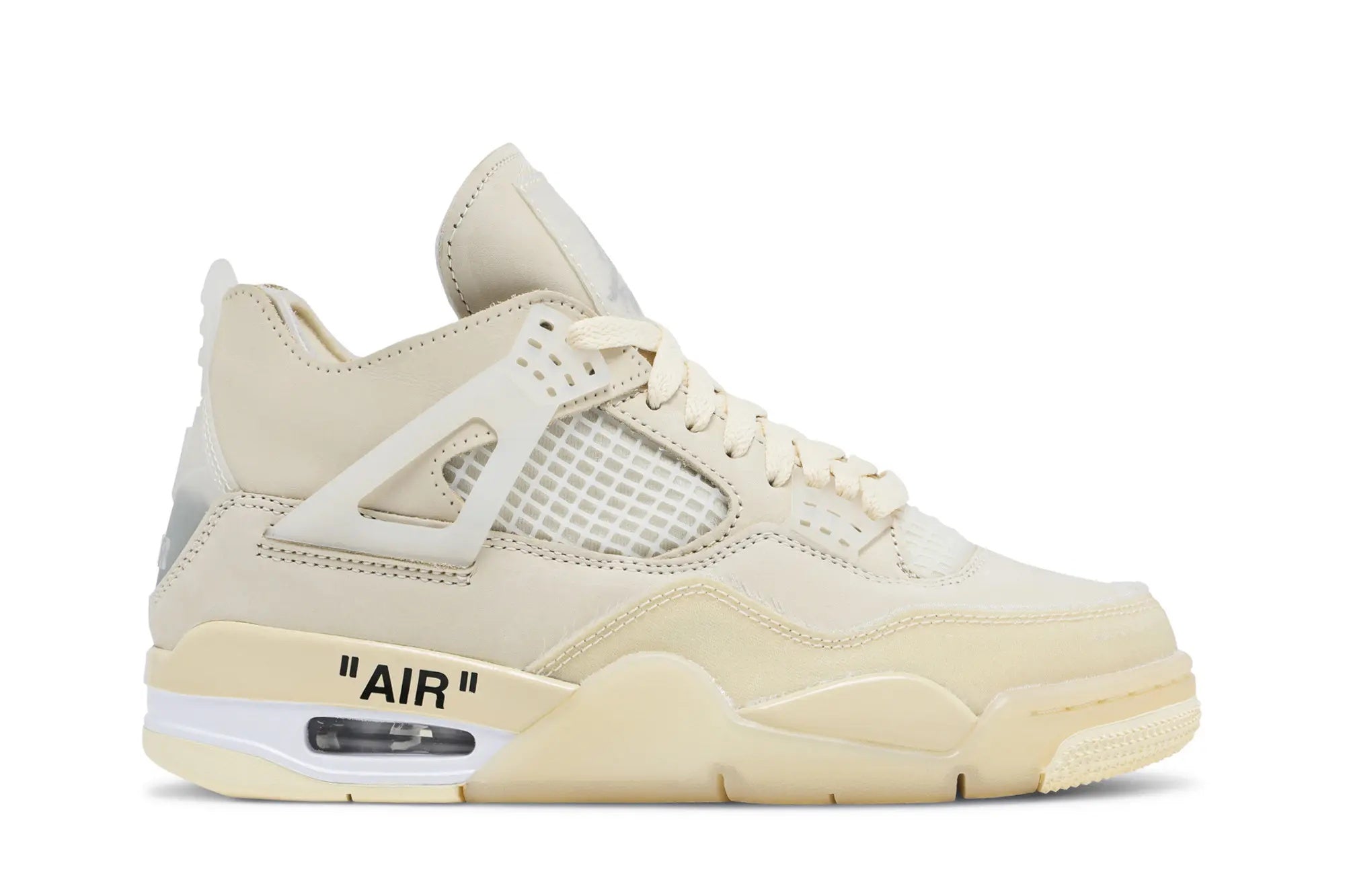 Off-White x Jordan 4 Retro SP 'Sail' Women's - Deconstructed Luxury Sneaker