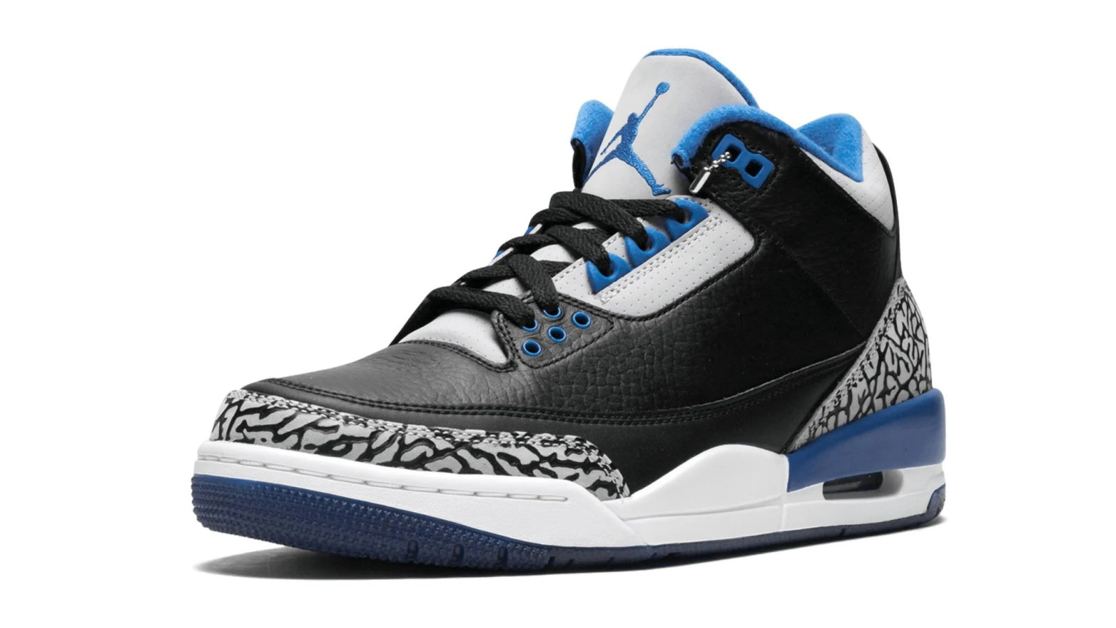 Air Jordan 3 Retro Sport Blue - Iconic Bred Design with Premium Blue Accents