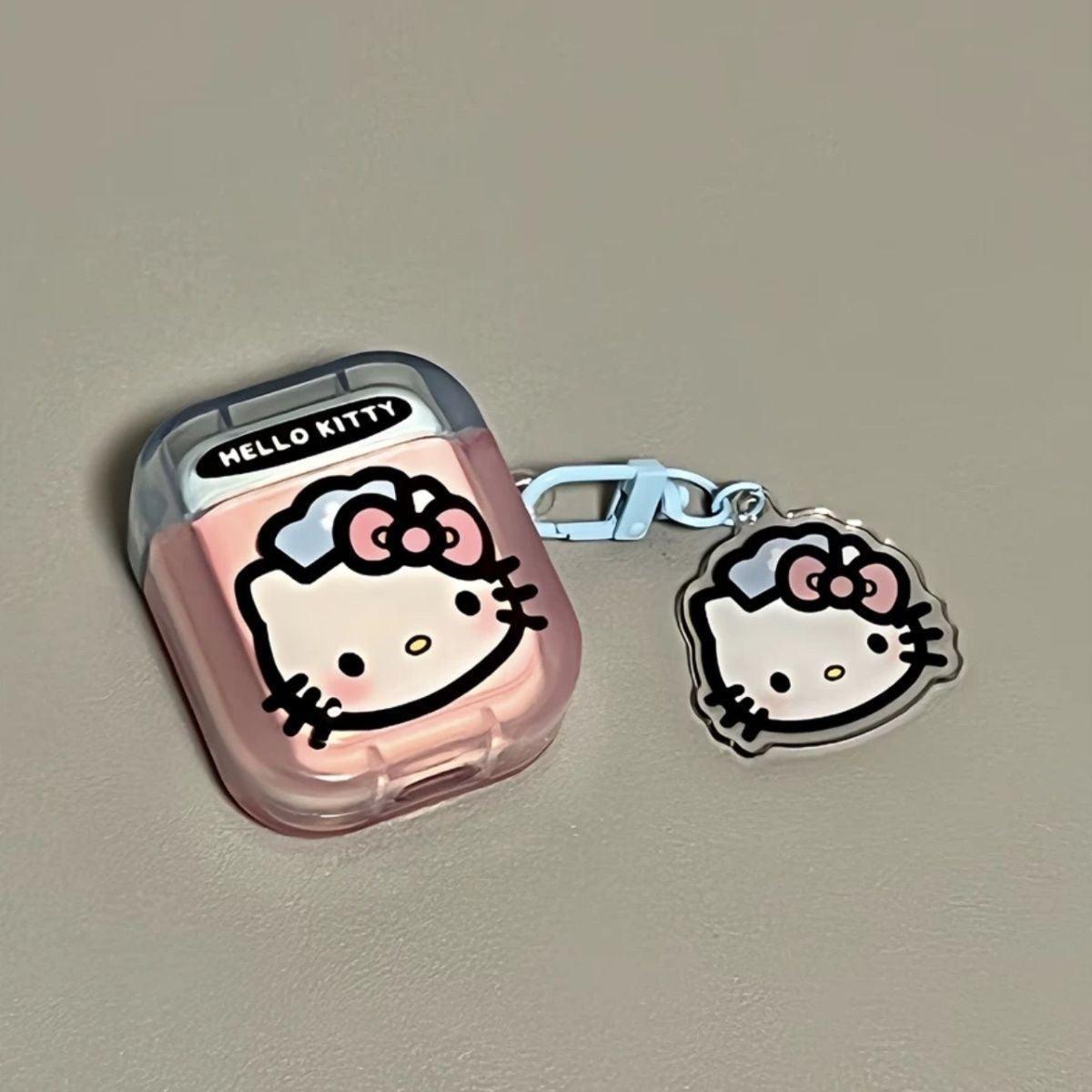 Cute Kitty AirPods Case Cover with Charm