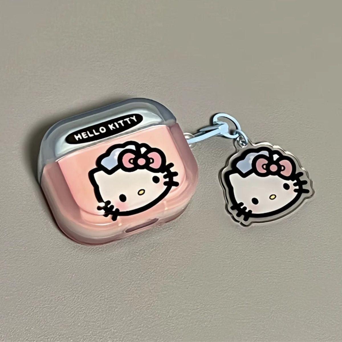 Cute Kitty AirPods Case Cover with Charm