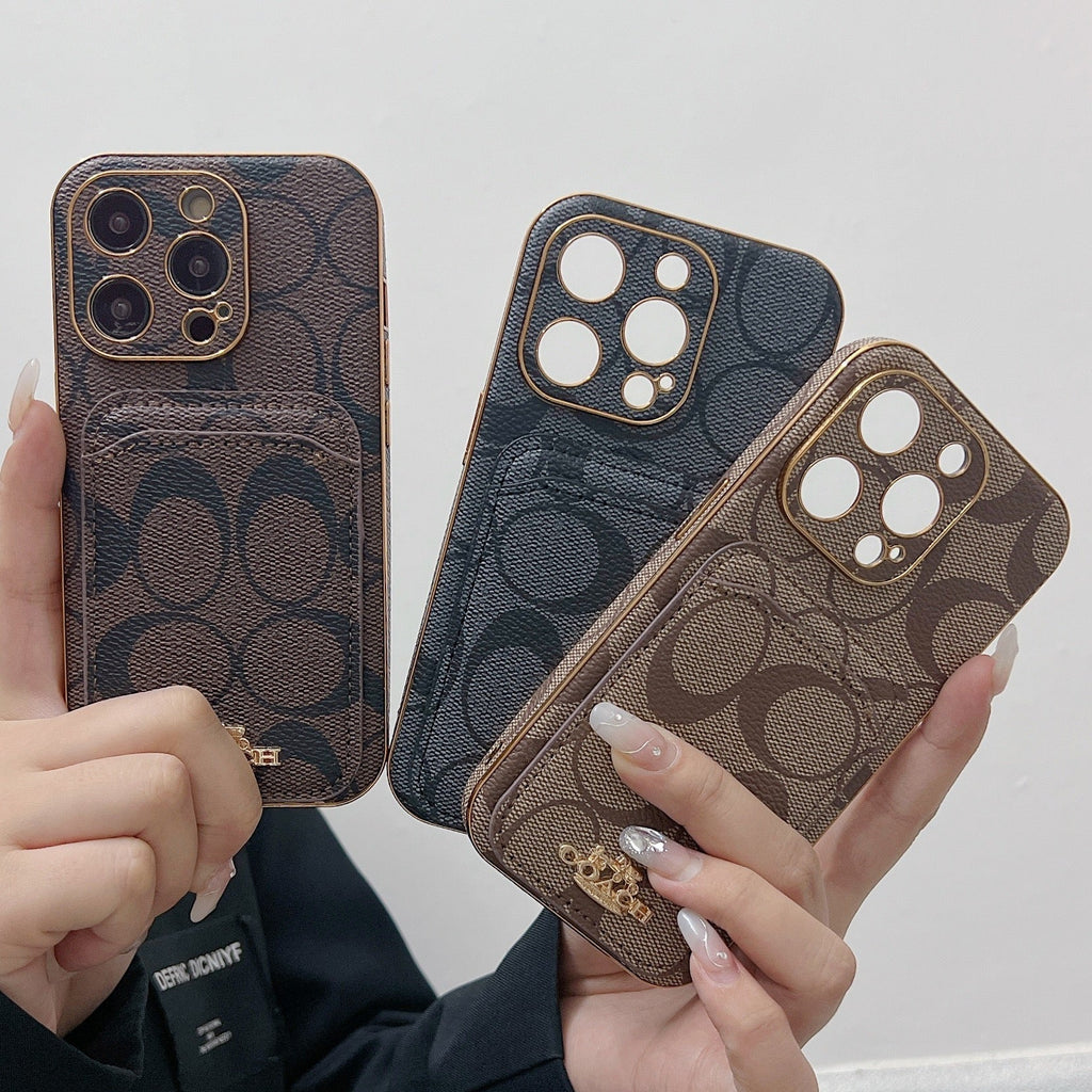 Classic iPhone Case With Card Holder Black -KB241651
