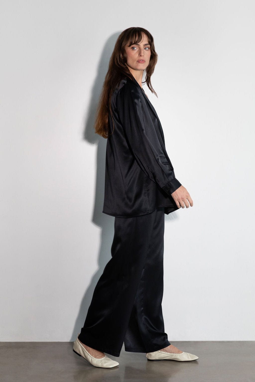 Silk Draw String Pant  - Black, Atelier