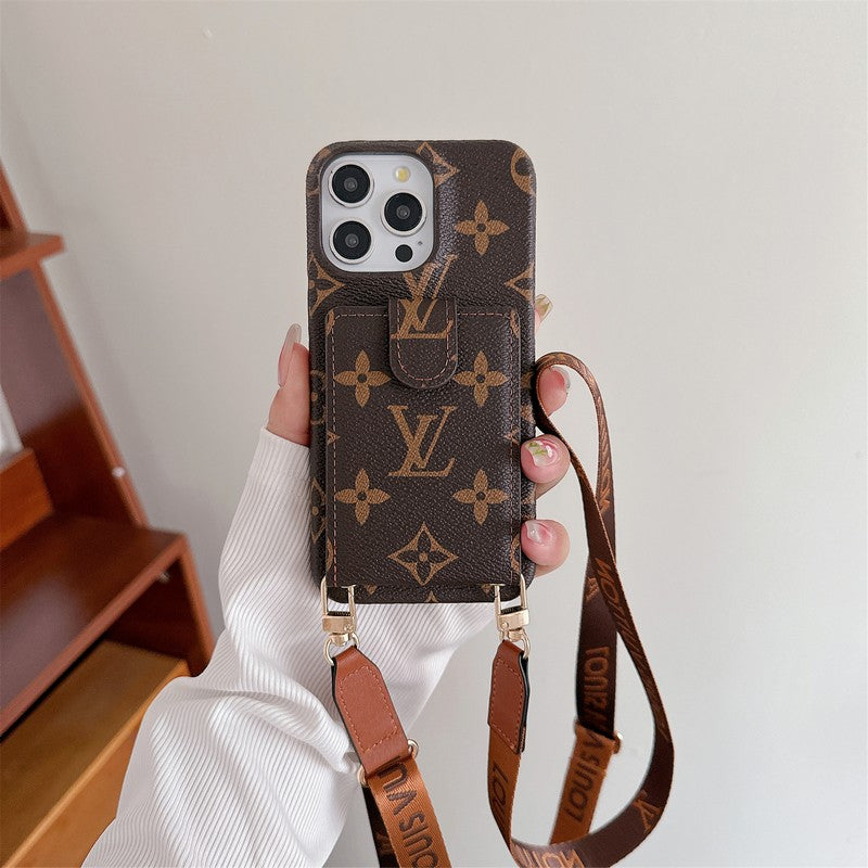 Luxury Card Bag Crossbody Chain iPhone Case