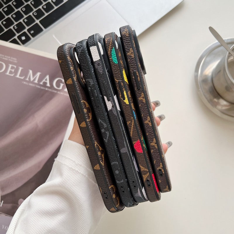 Luxury Classic Color Leather iPhone Case