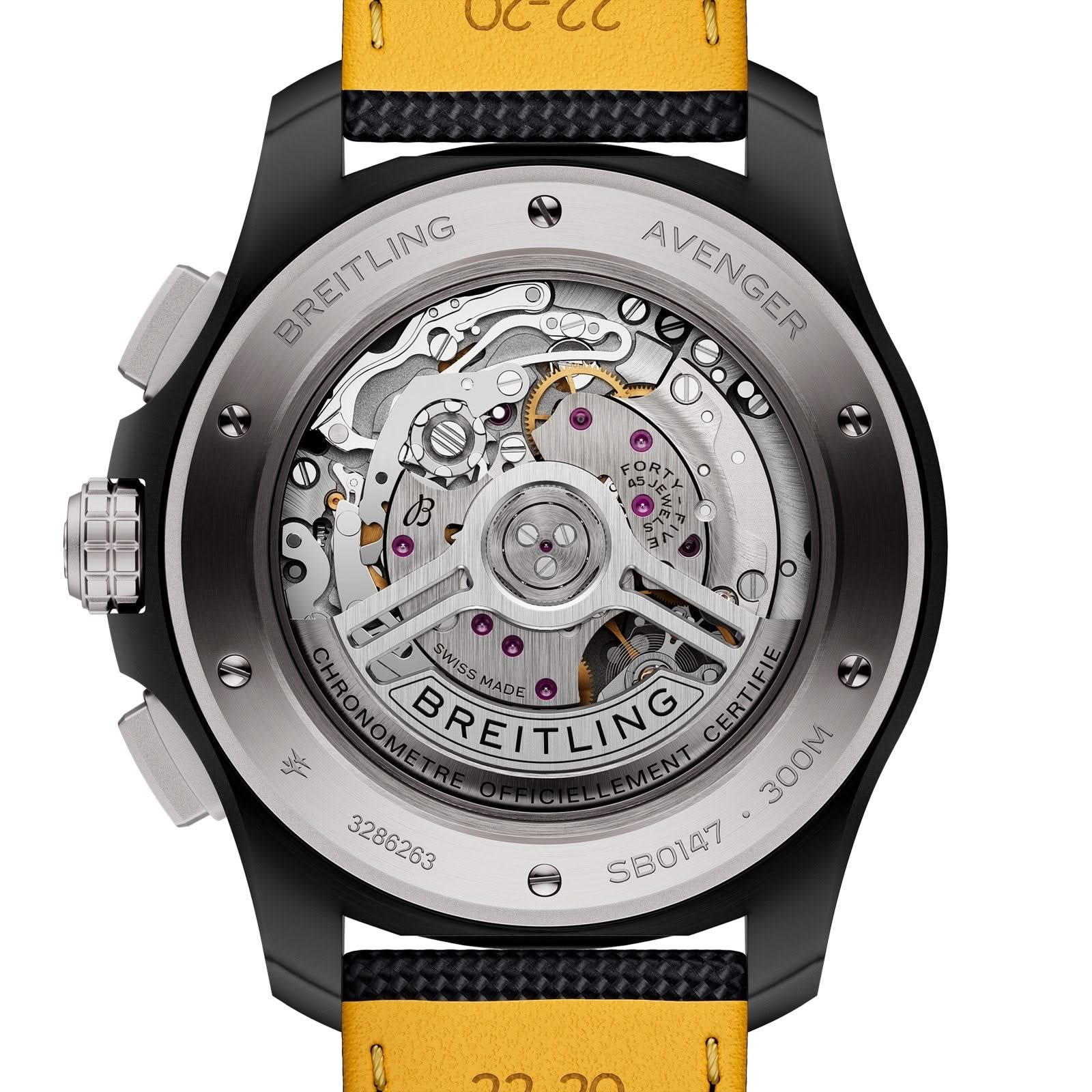 BREITLING Avenger B01 Chronograph Night Mission Black 44mm Watch