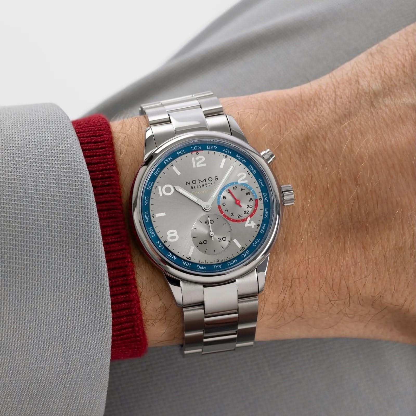 NOMOS Club Sport Neomatik Worldtimer Silver