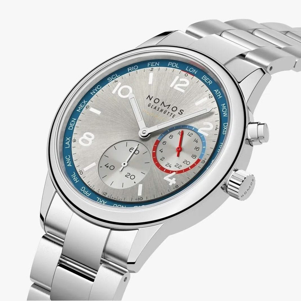 NOMOS Club Sport Neomatik Worldtimer Silver