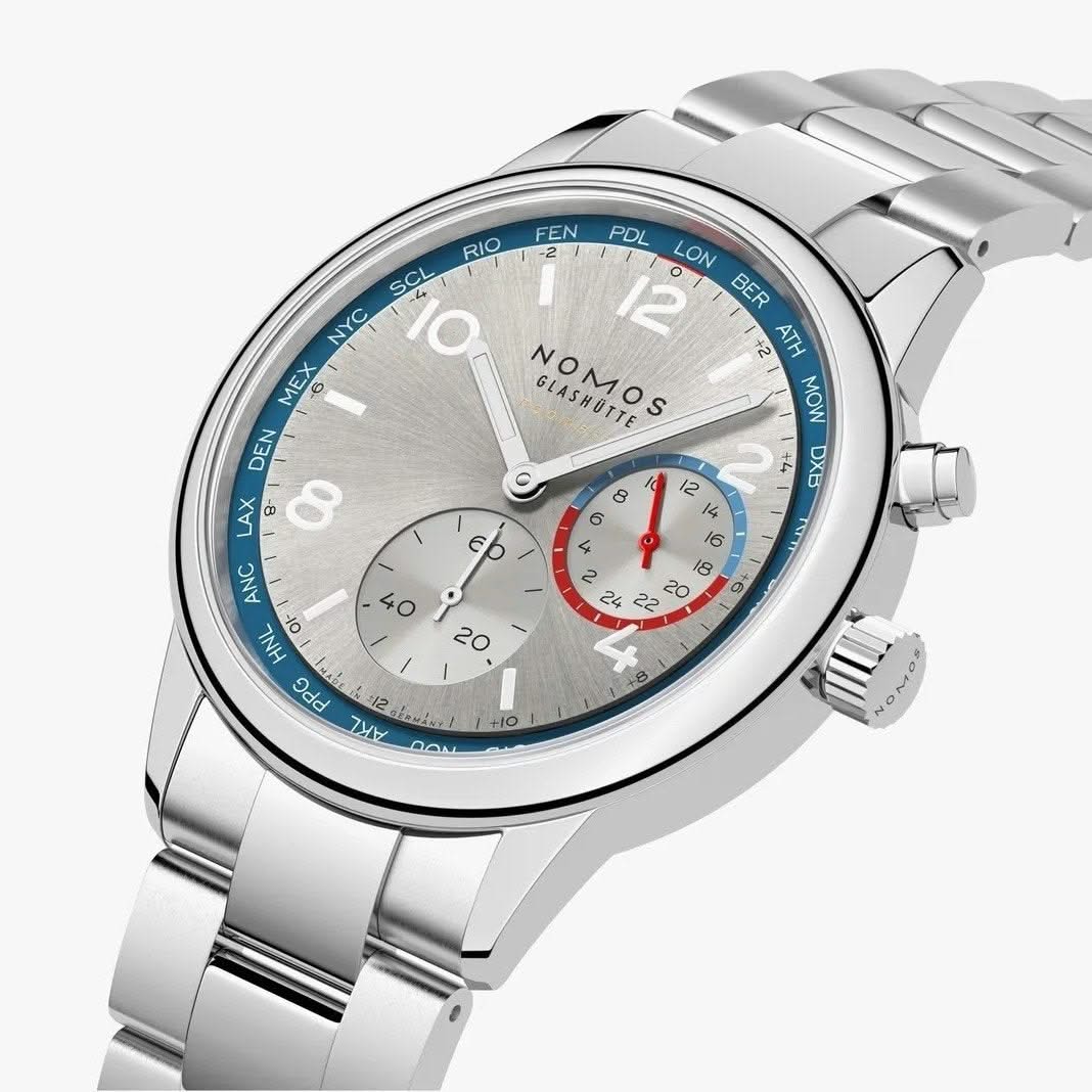 NOMOS Club Sport Neomatik Worldtimer Silver