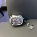 Kitty Metal AirPods Case Cover with Keychain Loop