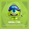 Mike Big Eyes Cartoon AirPods Case Cover with Keychain Loop