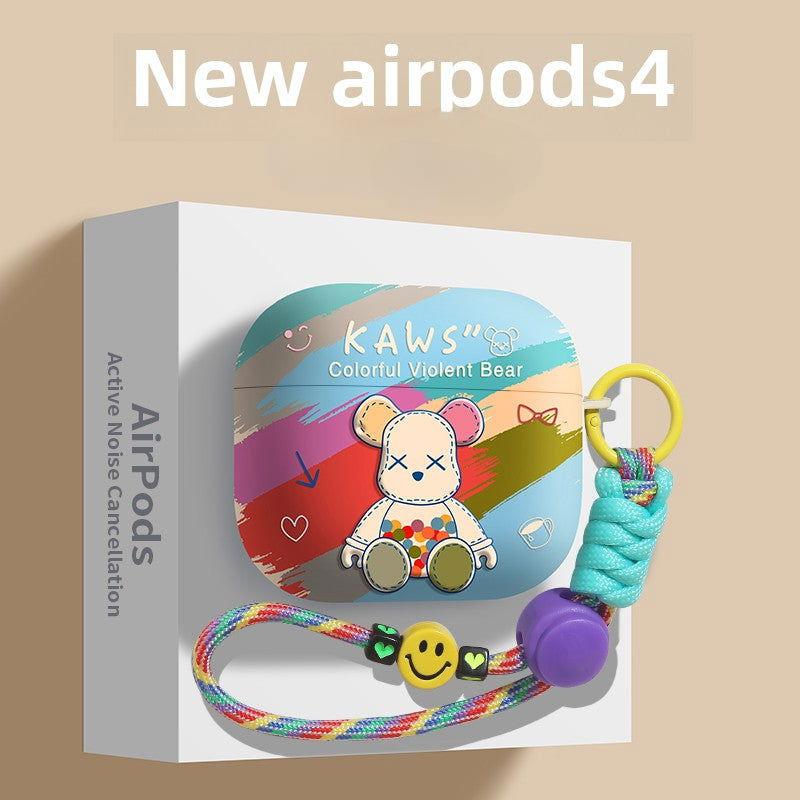 Rainbow Bear Airpods Case Frosted Soft Protective Earphone Case