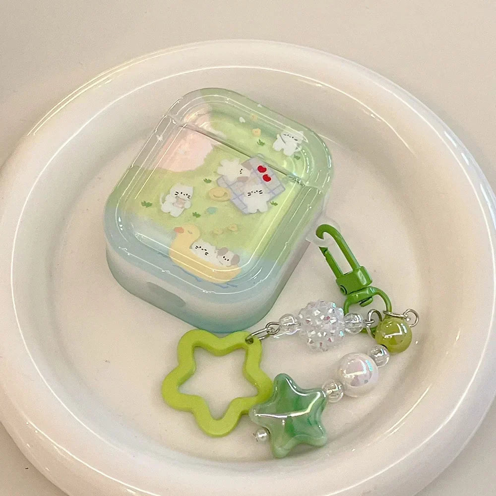 Cute clear airpods 1 2 3 pro 2 bluetooth earphone case