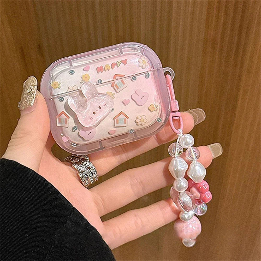 Cute Rabbit Case For AirPods 1 2 3 Pro Pro 2