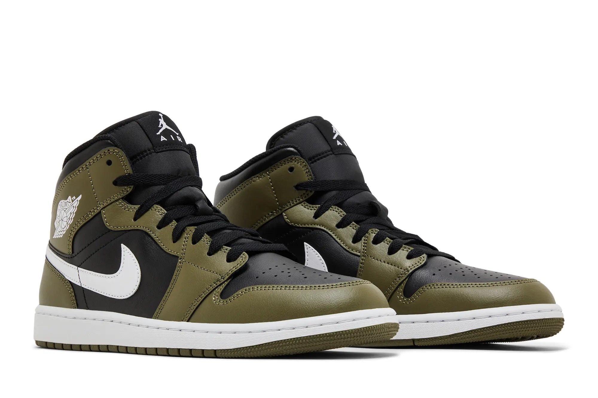 Jordan 1 Mid Sequoia Black Medium Olive White | DQ8426-092