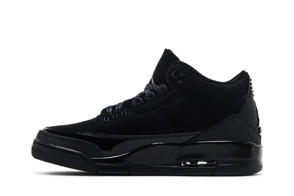 Air Jordan 3 Retro 'Black Cat' 2025 - Classic Black Nubuck Basketball Sneaker