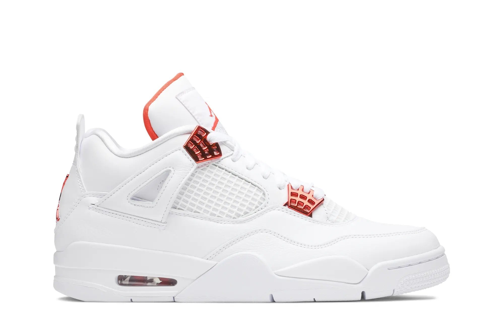 Jordan 4 Retro 'Metallic Orange' - Classic Basketball Sneaker with Metallic Accents