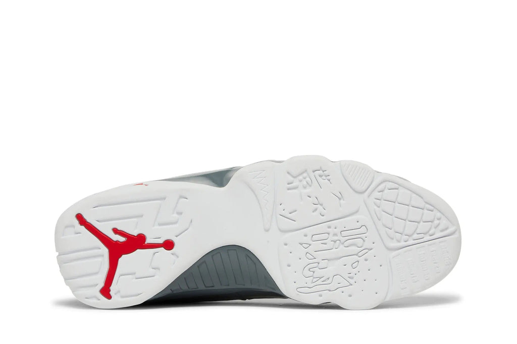 Jordan 9 Retro Fire Red - Classic White Leather Basketball Sneaker