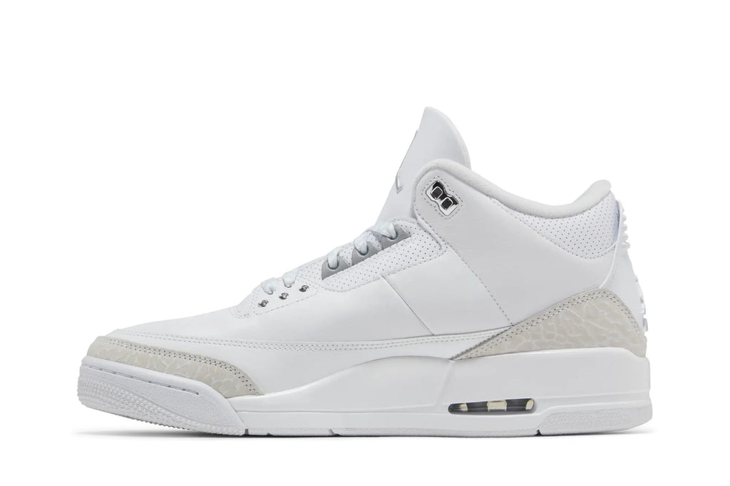 Jordan 3 Retro 'Pure Money' 2025 - White Metallic Silver Reissue
