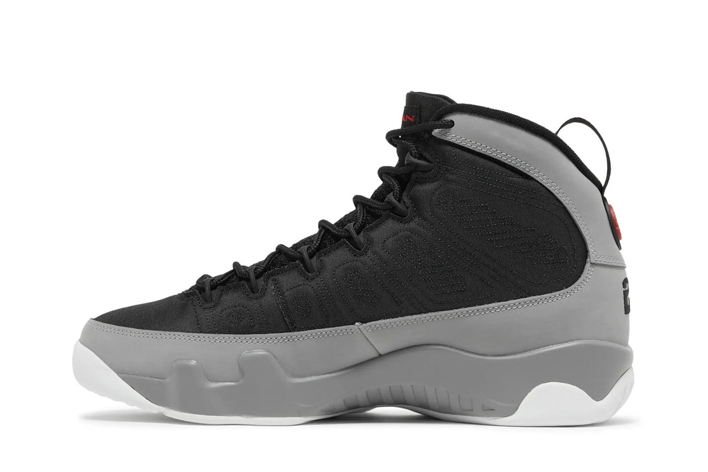 Air Jordan 9 Retro Particle Grey - Classic Basketball Style with Red Accents