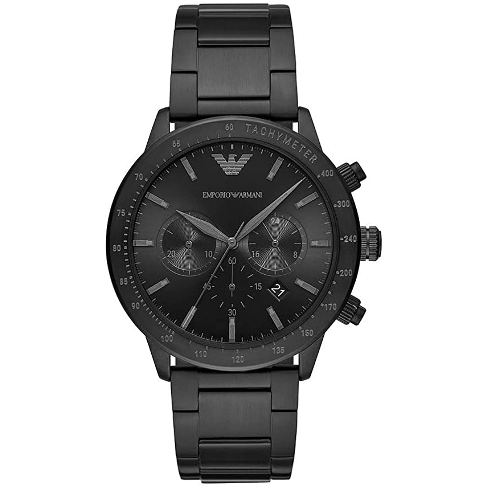 Emporio Armani Men's Chronograph Sport Mario Black Watch