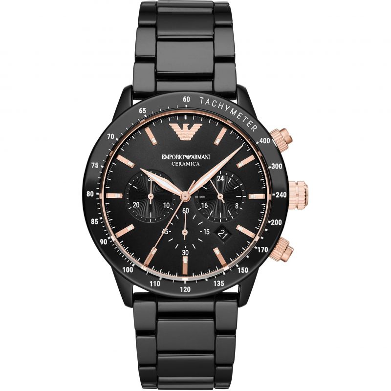 Emporio Armani Men's Mario Ceramic Chronograph Watch